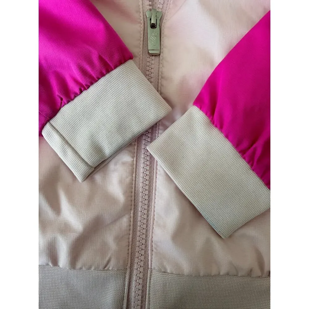 Nike Girls Colorblock Windbreaker Jacket - Pink (Size 6)